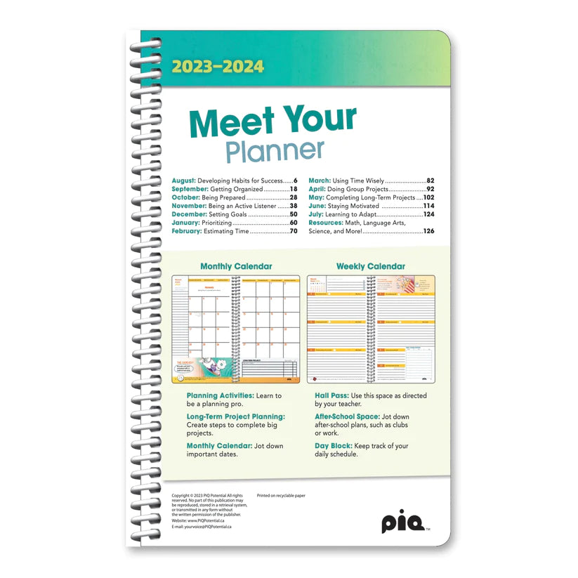 Highschool Student Planner 2024-2025 (A160)