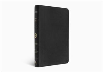 ESV Large Print Thinline Bible - Genuine Leather, Black (K497)