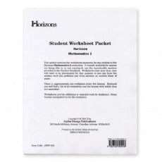 Horizons Math 2 Student Worksheet Packet (G080)