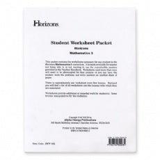 Horizons Math 3 Student Worksheet Packet (G081)